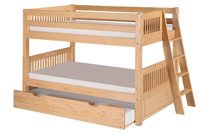 Camaflexi Low Bunk Bed Lateral Angle Ladder with Trundle