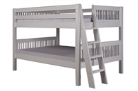 Camaflexi Full over Full Low Bunk Bed - White Finish - Planet Bunk Bed