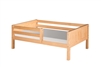Camaflexi Twin Size Day Bed with Guard Rail - Natural Finish - Planet Bunk Bed