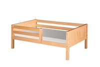Camaflexi Twin Size Day Bed with Guard Rail - Natural Finish - Planet Bunk Bed