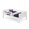 Camaflexi Twin Size Day Bed with Front Guard Rail - White Finish - Planet Bunk Bed