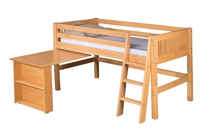 Camaflexi Low Loft Bed with Retractable Desk