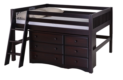 Camaflexi Low Loft Storage Bed