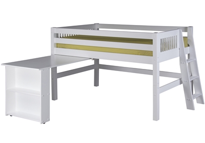 Camaflexi Low Loft Bed with Retractable Desk