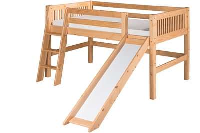 Camaflexi Low Loft Bed With Slide