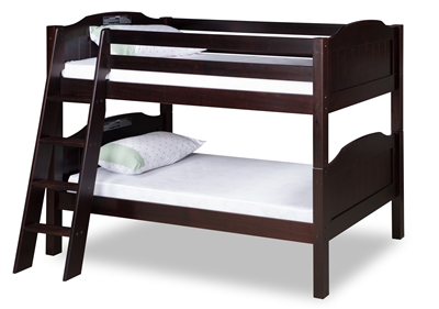 Expanditure Low Bunk Bed - Angle Ladder - Panel Style - Cappuccino