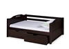 Expanditure Day Bed With Drawers - Panel Style - Cappuccino