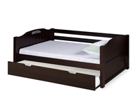 Expanditure Day Bed With Trundle - Panel Style - Cappuccino