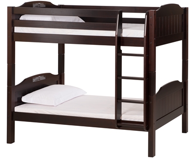 High Bunk Bed - With Conversion Kit - Panel Style - Cappuccino