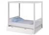 Expanditure Twin Canopy Bed With Trundle - Mission Style - White