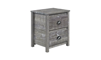 Hampton Solid Wood Nightstand - Misty Grey Finish