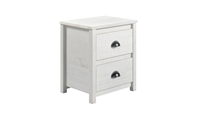 Hampton Solid Wood Nightstand - Coastal White Finish