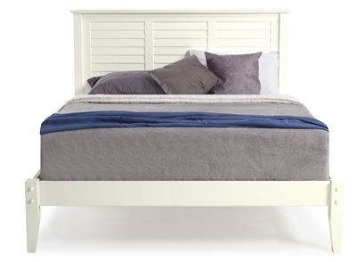 Marseille Queen Size Platform Bed - White Finish