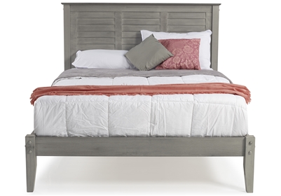 Marseille Queen Size Platform Bed - Rustic Gray Finish