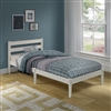 Mid-Century Twin Size Platform Bed  - White Finish