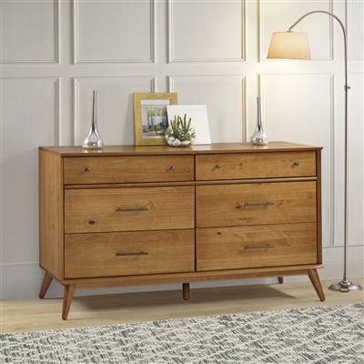 Mid-Century Six Drawer Dresser