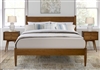 Mid-Century Panel Bed - Full Size - Castanho Finish