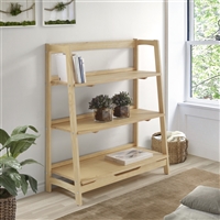 Mid Century Open Shelving Unit - Oak Finish