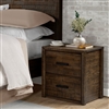 Two Drawer Nightstand Brown