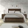 Wood Panel Bed King Brown