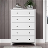 Camaflexi Shaker Style 5 Drawer Chest - White Finish