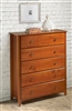 Camaflexi Shaker Style 5 Drawer Chest - Cherry Finish