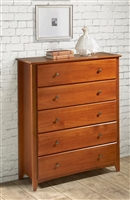 Camaflexi Shaker Style 5 Drawer Chest - Cherry Finish