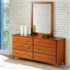 Camaflexi Shaker Style 6 Drawer Dresser - Cherry Finish