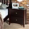 Camaflexi Shaker Style 2 Drawer Night Stand - Cappuccino Finish