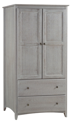 Camaflexi Shaker Style Wardrobe 2 Doors/2 Drawers - Weathered Grey Finish