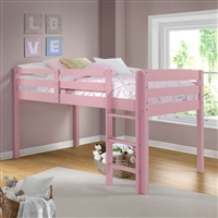 Tribeca Full Size Junior Loft Bed - Pink Finish