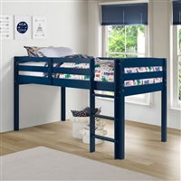 Tribeca Twin Size Junior Loft Bed - Blue Finish