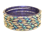 Light turquoise blue glass bangles from our Prism Collection.