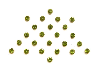 Tiny crystal bindi dots in a olive green.