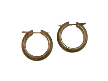 Small Wood Hoop Earrings Organic Wooden Tribal Hoops 1"