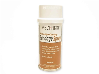 Spray bandage sealer for sealing henna tattoos to keep henna paste from drying to quickly.