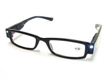 ORa Henna Specs are lighted reading glasses with slight magnification.
