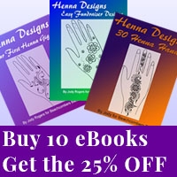 Get 25% off henna design eBooks