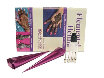 Henna is fun and easy with this inexpensive henna kit! Ready made henna paste with ORa henna applicator bottle and mehndi design book, give you everything you need to do henna at home.