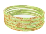 Lime Green Indian GLASS Bracelets Build-A-Bangle S 2.6