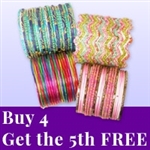 Buy 4 glass bangle sets, get the 5th bracelet set free.