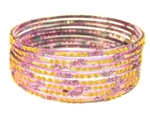 Lavender Indian GLASS Bracelets Build-A-Bangle S 2.6