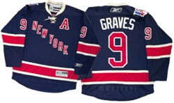Official Reebok Premier New York Rangers #9 Adam Graves Heritage Jersey