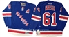 Reebok Premier NHL "A" New York Rangers #61 Rick Nash Home Blue Jersey