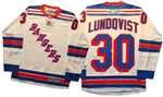 Official Reebok Premier New York Rangers #30 Henrik Lundqvist Away White Jersey