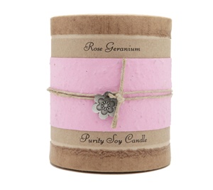 Boutique Purity Soy Candle Rose Geranium