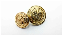 Blazer Button 102 - 2 Sizes (Golden Shiny Finish) - in Pack