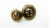 Blazer Button 103 - 2 Sizes (Golden with Black Finish) - in Pack