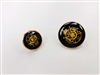 Blazer Button 120 - 2 Sizes (Golden Shield on Black Background) - in Pack