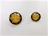 Blazer Button 124 - 2 Sizes (Golden Shield on Black Background) - in Pack